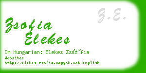 zsofia elekes business card